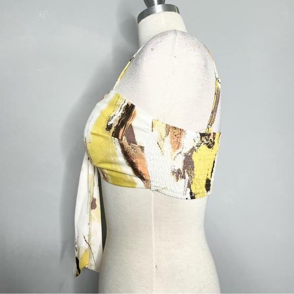 AKIRA Tie Front Bustier Cropped Tank Bra Top - Picture 3 of 8